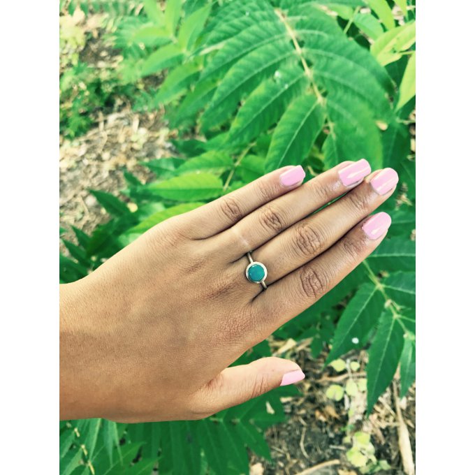 Bague en argent 925 et turquoise